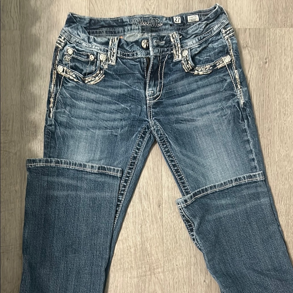 Miss Me Women's Boot Cut Jeans in Faded Blue